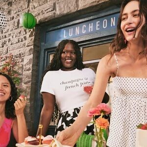 NWT kate spade new york x Target Champagne & French Fries Graphic Tee